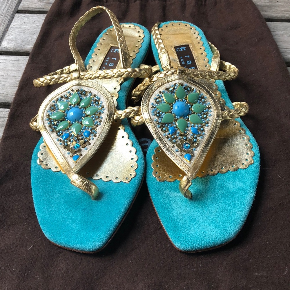 Rafe NY Bejeweled Sandals
